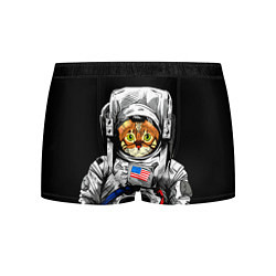Трусы-боксеры мужские Кот Космонавт США, цвет: 3D-принт
