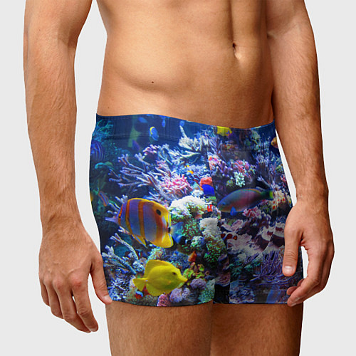 Мужские трусы Коралловые рыбки / 3D-принт – фото 3