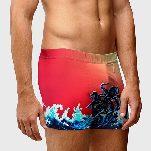 Мужские трусы Кракен в Море Градиент / 3D-принт – фото 3
