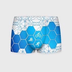 Трусы-боксеры мужские Плыви, Крути, Беги, цвет: 3D-принт