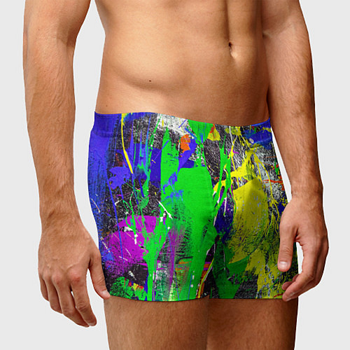 Мужские трусы Брызги красок Grunge Paints / 3D-принт – фото 3