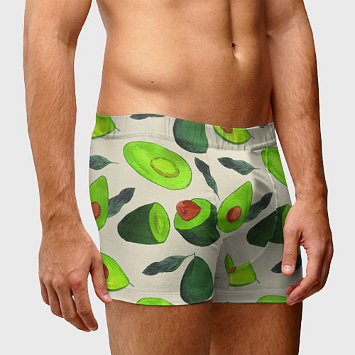 Мужские трусы Авокадо - фруктовый паттерн / 3D-принт – фото 3