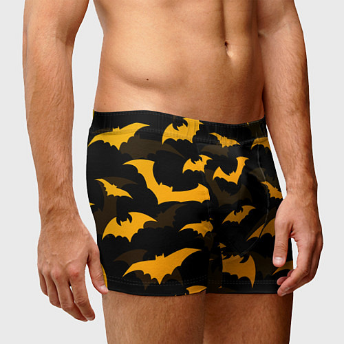 Мужские трусы ЛЕТУЧИЕ МЫШИ НОЧЬ ХЕЛЛОУИН HALLOWEEN NIGHT BATS / 3D-принт – фото 3