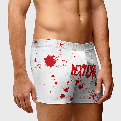 Мужские трусы Dexter logo Декстер брызги крови / 3D-принт – фото 3