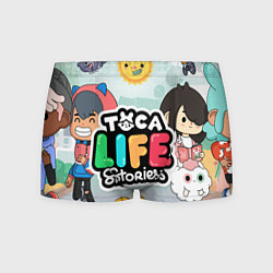 Трусы-боксеры мужские Toca Life: Stories, цвет: 3D-принт