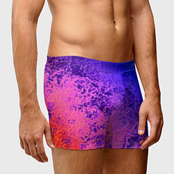 Трусы-боксеры мужские Абстрактный пурпурно-синий, цвет: 3D-принт — фото 2