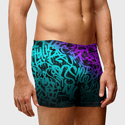 Трусы-боксеры мужские НЕОНОВОЕ ГРАФФИТИ NEON, цвет: 3D-принт — фото 2