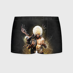 Трусы-боксеры мужские Хабиб Нурмагомедов с орлом, цвет: 3D-принт