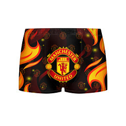 Трусы-боксеры мужские MANCHESTER UNITED FIRE STYLE SPORT ПЛАМЯ, цвет: 3D-принт