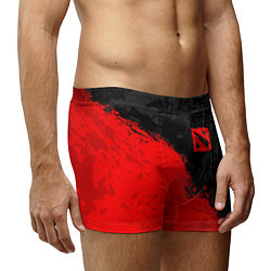 Трусы-боксеры мужские DOTA 2 RED LOGO, БРЫЗГИ КРАСОК, цвет: 3D-принт — фото 2