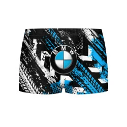 Трусы-боксеры мужские Следы от шин BMW, цвет: 3D-принт