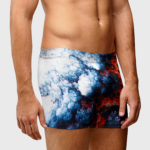 Мужские трусы 3D ЯДЕРНЫЙ КОСМИЧЕСКИЙ ВЗРЫВ ОГОНЬ / 3D-принт – фото 3