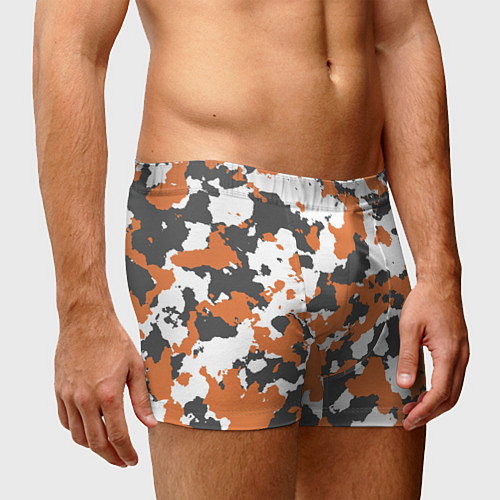 Мужские трусы Orange Camo / 3D-принт – фото 3