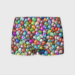 Трусы-боксеры мужские Пасхальные крашеные яйца, цвет: 3D-принт