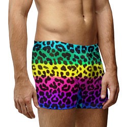 Трусы-боксеры мужские Leopard Pattern Neon, цвет: 3D-принт — фото 2