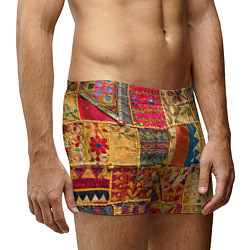 Трусы-боксеры мужские Пэчворк Лоскутное одеяло Patchwork Quilt, цвет: 3D-принт — фото 2