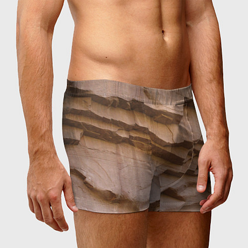 Мужские трусы Рельефные скалы Relief rocks / 3D-принт – фото 3