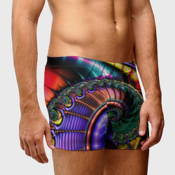 Трусы-боксеры мужские Красочная фрактальная спираль Colorful fractal spi, цвет: 3D-принт — фото 2