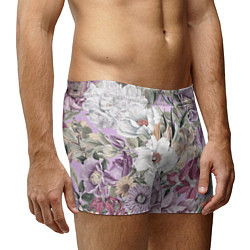 Трусы-боксеры мужские Цветы Фиолетовый Клематис, цвет: 3D-принт — фото 2