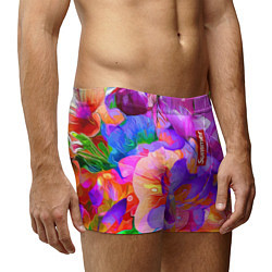 Трусы-боксеры мужские Красочный цветочный паттерн Лето Colorful Floral P, цвет: 3D-принт — фото 2