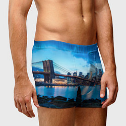 Трусы-боксеры мужские Закат в мегаполисе, цвет: 3D-принт — фото 2