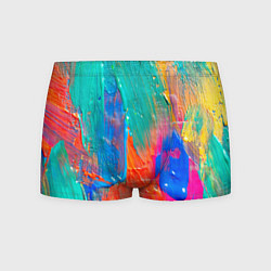 Трусы-боксеры мужские Мазки масляной краски Абстракция Oil Paint Strokes, цвет: 3D-принт
