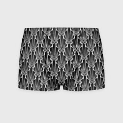 Трусы-боксеры мужские Черно-белый модный геометрический узор арт деко, цвет: 3D-принт