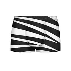 Трусы-боксеры мужские Зебра чёрные и белые полосы, цвет: 3D-принт