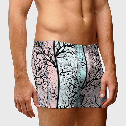 Мужские трусы Абстрактный узор tree branches / 3D-принт – фото 3