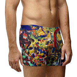 Трусы-боксеры мужские Смелые экспрессивные мазки краски, цвет: 3D-принт — фото 2