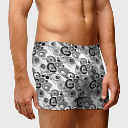 Трусы-боксеры мужские Black and white sport pattern, цвет: 3D-принт — фото 2