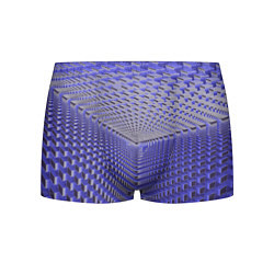 Трусы-боксеры мужские Неоновые кубы - оптическая иллюзия, цвет: 3D-принт