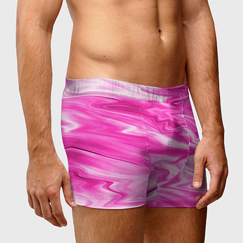 Мужские трусы Розовая мраморная текстура / 3D-принт – фото 3