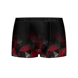 Трусы-боксеры мужские Черно-красный геометрический, цвет: 3D-принт