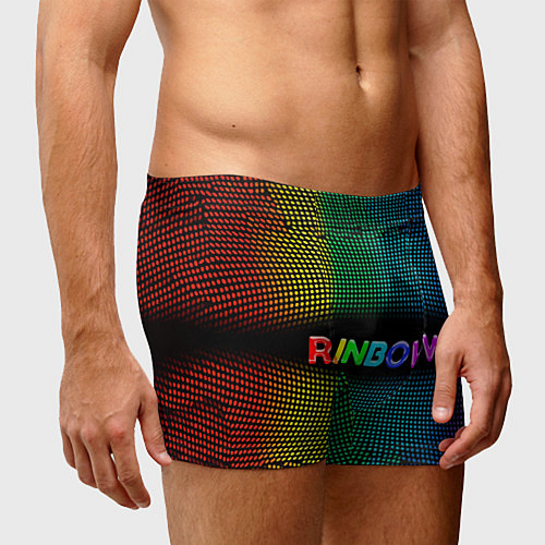Мужские трусы Радужные точки - Rainbow / 3D-принт – фото 3