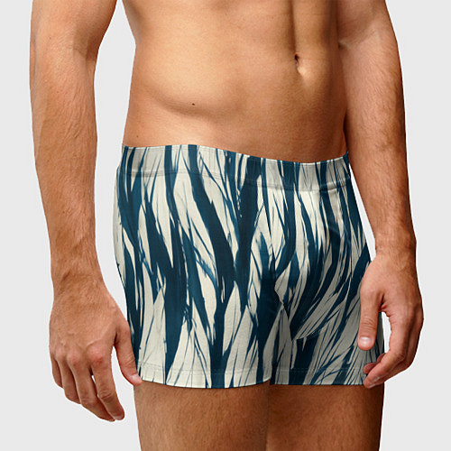 Мужские трусы Синие рваные полосы / 3D-принт – фото 3