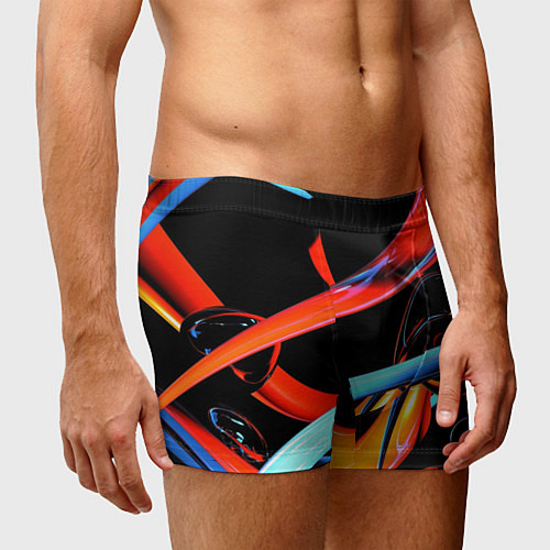 Мужские трусы Краски и пузыри / 3D-принт – фото 3