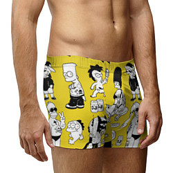 Трусы-боксеры мужские Весёлая компашка мультфильма Симпсоны - полный рас, цвет: 3D-принт — фото 2