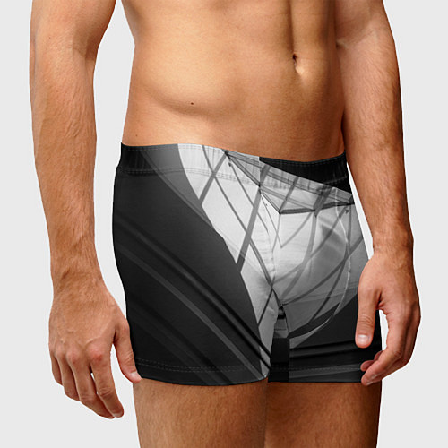 Мужские трусы Абстрактные тени и геометрические фигуры / 3D-принт – фото 3