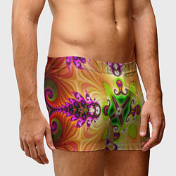 Трусы-боксеры мужские Яркий фрактальный узор, цвет: 3D-принт — фото 2