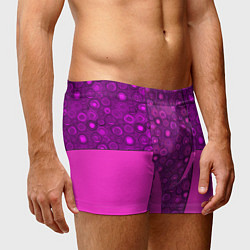 Трусы-боксеры мужские Розовый комбинированный неоновый узор, цвет: 3D-принт — фото 2