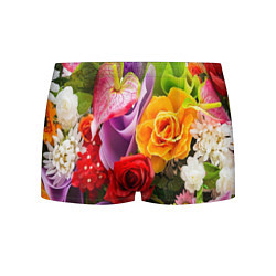 Трусы-боксеры мужские Прекрасный цветочный букет, цвет: 3D-принт