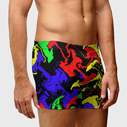 Трусы-боксеры мужские Яркие абстрактные краски, цвет: 3D-принт — фото 2