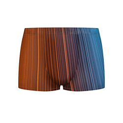 Трусы-боксеры мужские Абстрактные оранжевые и голубые линии во тьме, цвет: 3D-принт