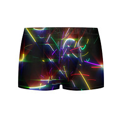 Трусы-боксеры мужские Разноцветные неоновые линии, цвет: 3D-принт