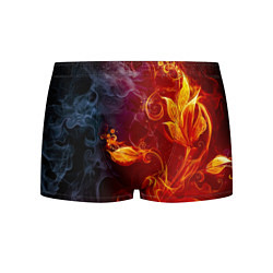 Трусы-боксеры мужские Огненный цветок с дымом, цвет: 3D-принт