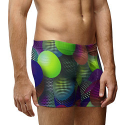 Трусы-боксеры мужские Трехмерные разноцветные шары, цвет: 3D-принт — фото 2