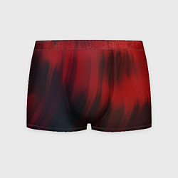 Трусы-боксеры мужские Красные абстрактные волны во тьме, цвет: 3D-принт