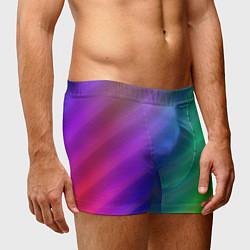 Трусы-боксеры мужские Полосы всех цветов радуги, цвет: 3D-принт — фото 2