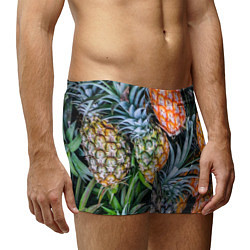 Трусы-боксеры мужские Фон из ананасов, цвет: 3D-принт — фото 2